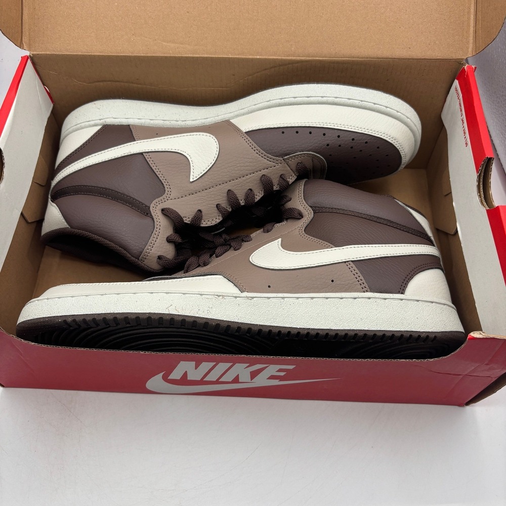 Nike Court Vision Mid NN Shoes Men Size 11.5 Brown Bone Basketball DN3577-200 - Picture 6 of 7